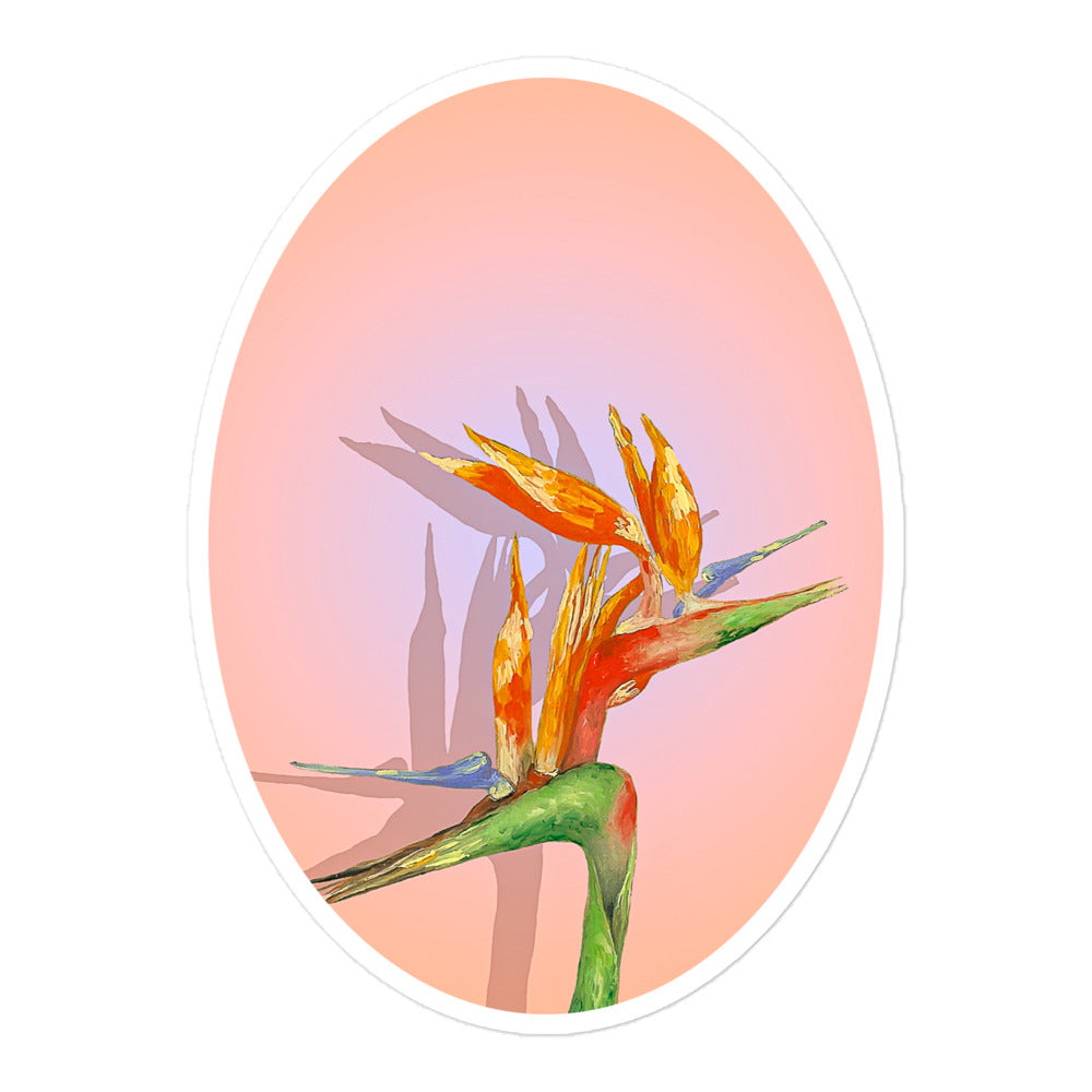 Bird of paradise pink sticker